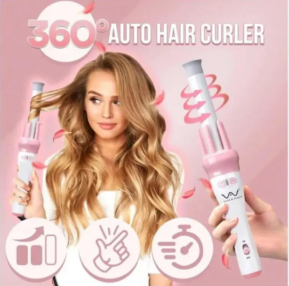 360Β° Rotation Automatic Ceramic Hair Roller Curling Iron Styling Wand - Ceramic Professional Automatic Curler