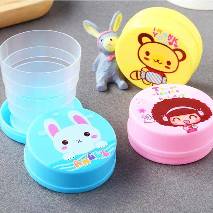 Portable Cartoon Magic Foldable Cup for Kids (1Pc)