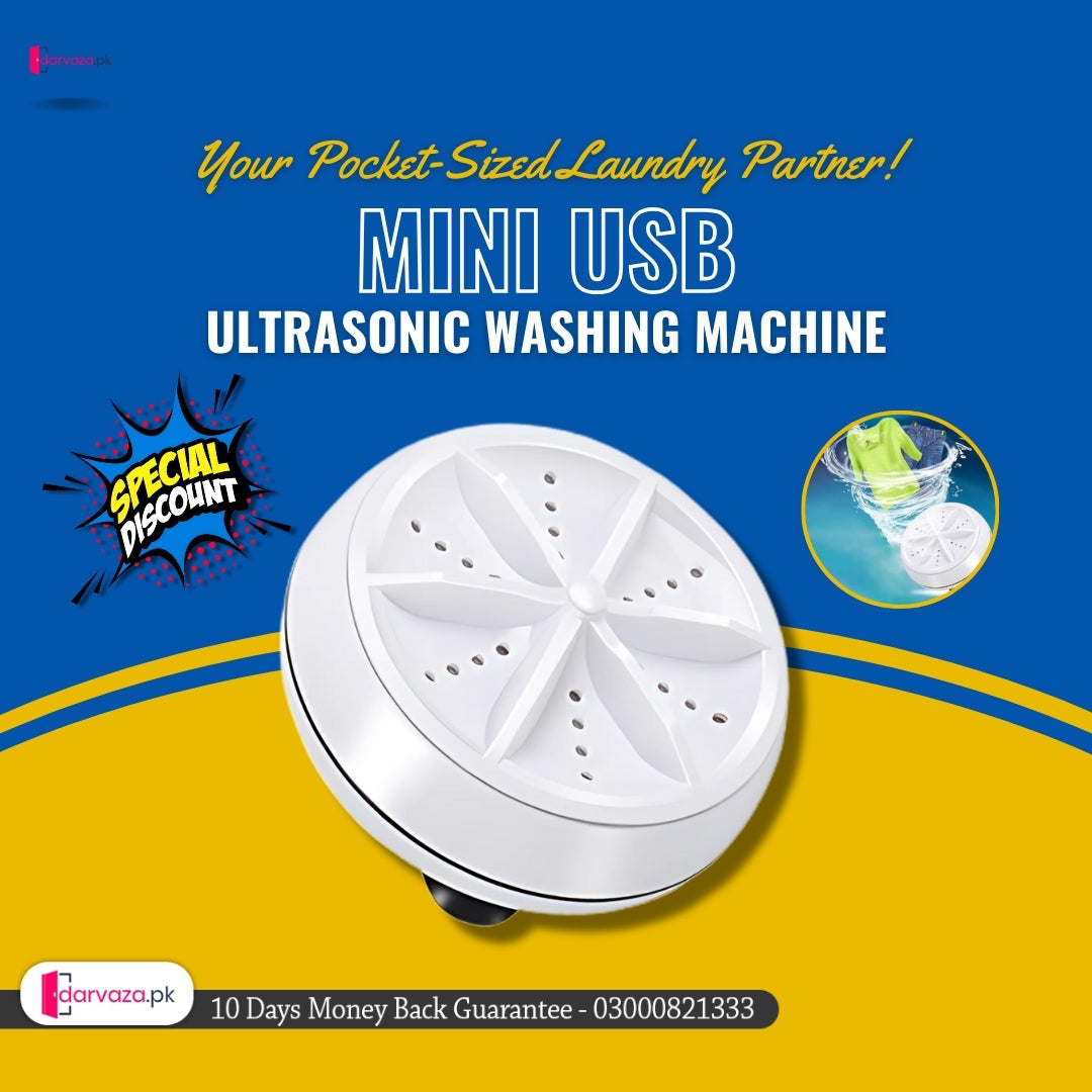 PORTABLE USB ULTRASONIC TURBINE LAUNDRY WASHING MACHINE