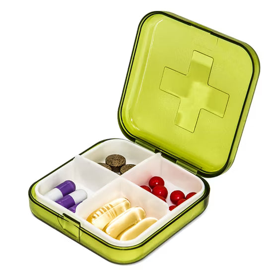 Portable Pill Case 4-Compartments