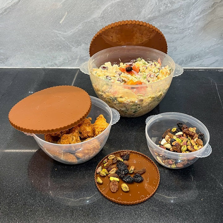 Multi-Purpose Bisco Food Storage Box-3in1 Set Random Colors