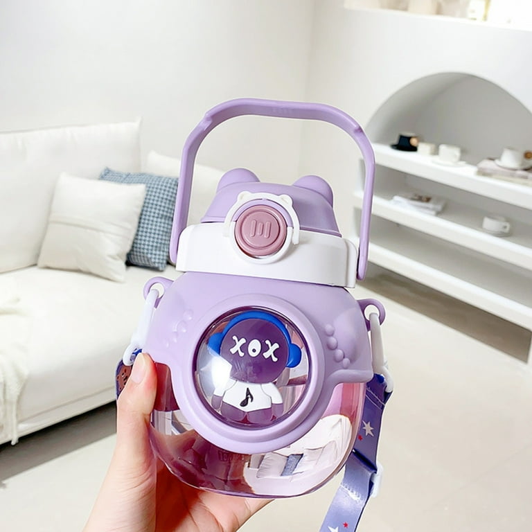 Gugu Bear Water Bottle β Cute Bear Design Tumbler with Straw & Handle | BPA-Free, Leakproof & Aesthetic