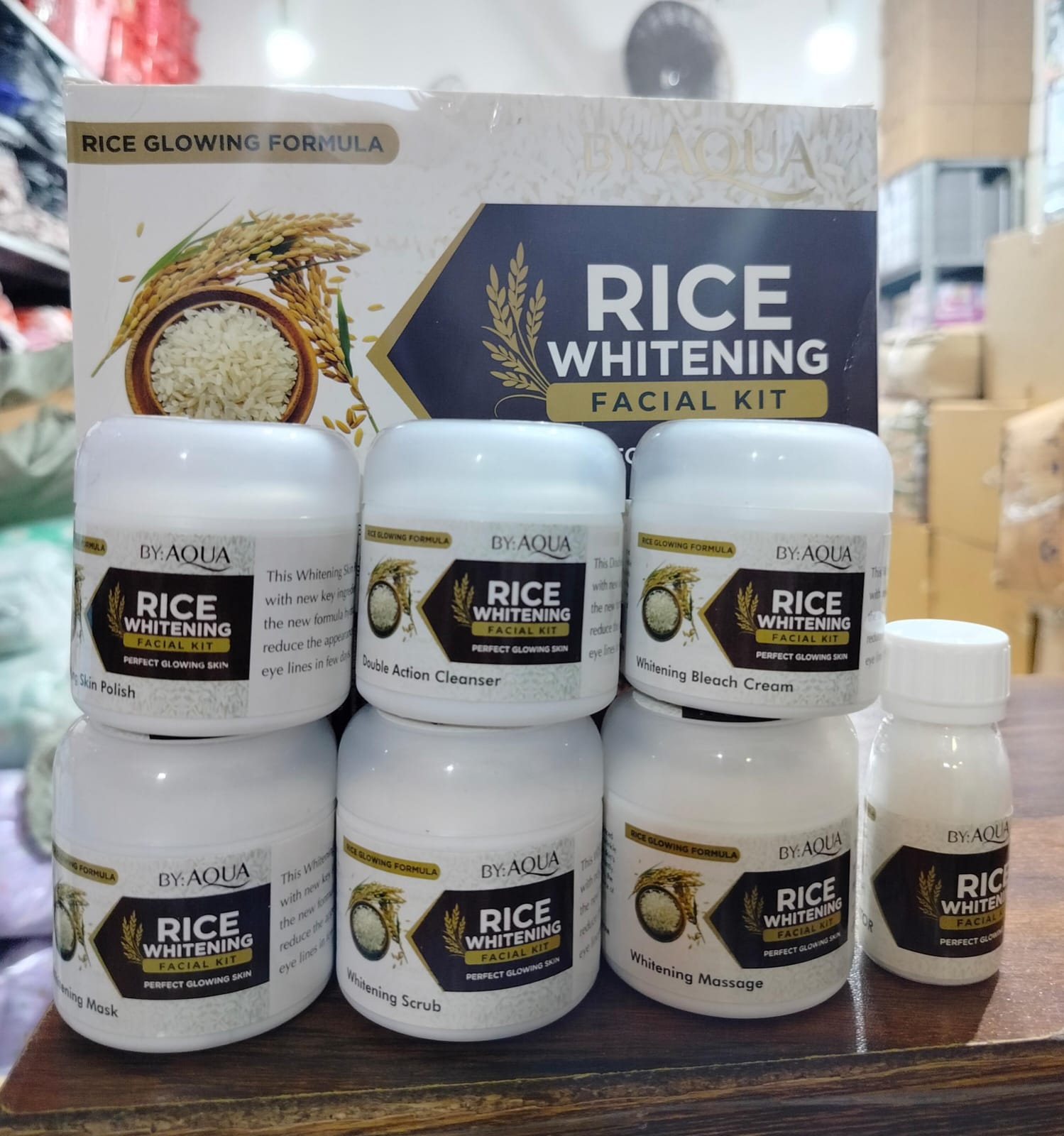 Rice Whitening Facial Kit โ 6 Step Glowing Skin Treatment