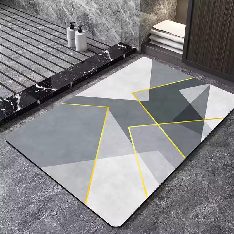 Rectangle Bath Mat – Super Absorbent & Non-Slip Water Absorbent Floor Carpet