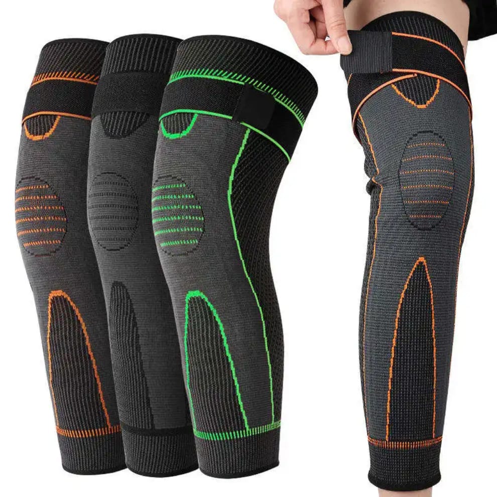1 Pc Compression Knee Pad with Strap β Full Leg Sleeve Support | Arthritis Pain Relief | Sports Gym Knee