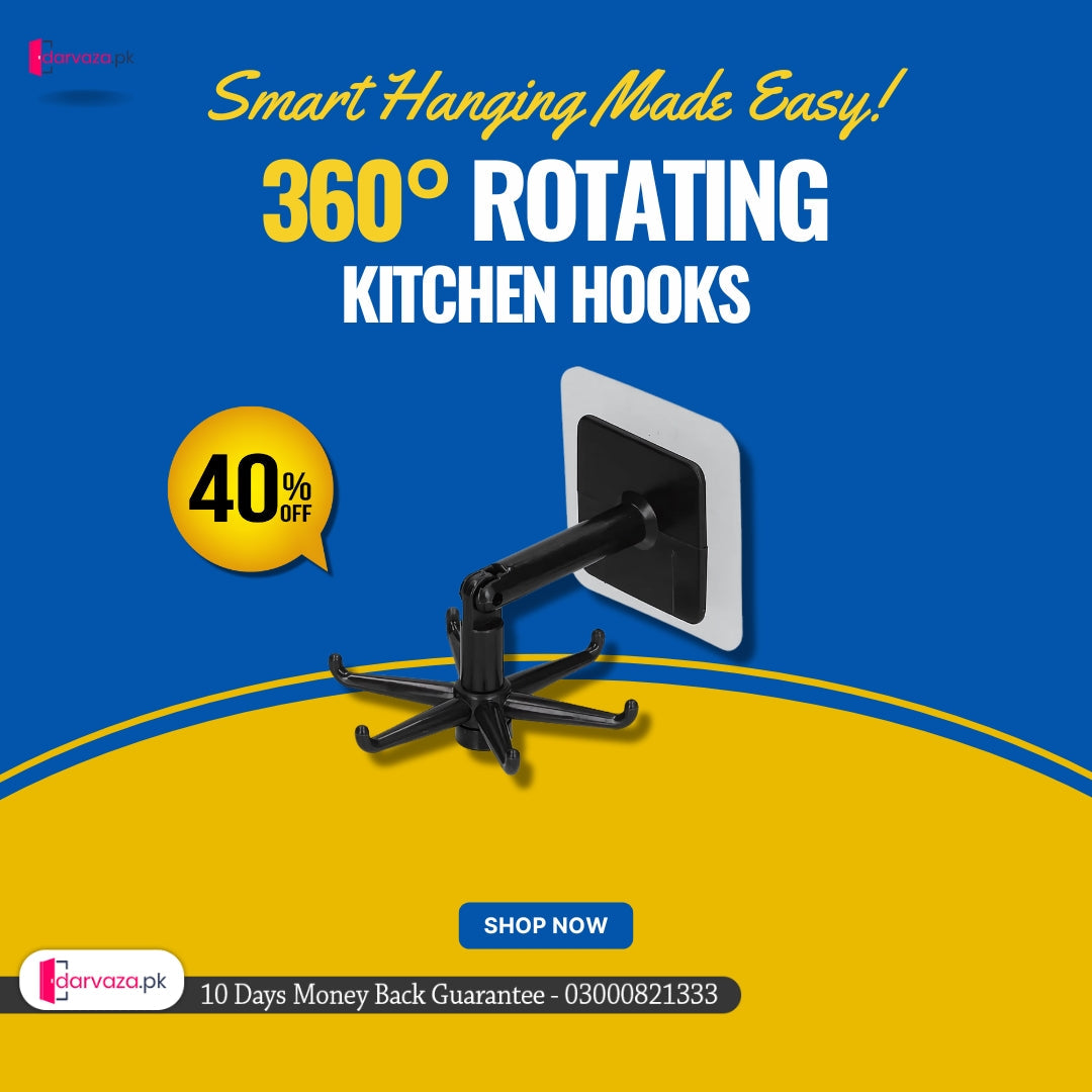 360Β° Rotated Kitchen Hooks Hanger