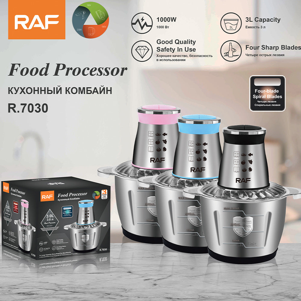 Multifunctional Electric High Power 3L Household Stainless Steel Meat Grinder and Blender Food Processor and Chopper
