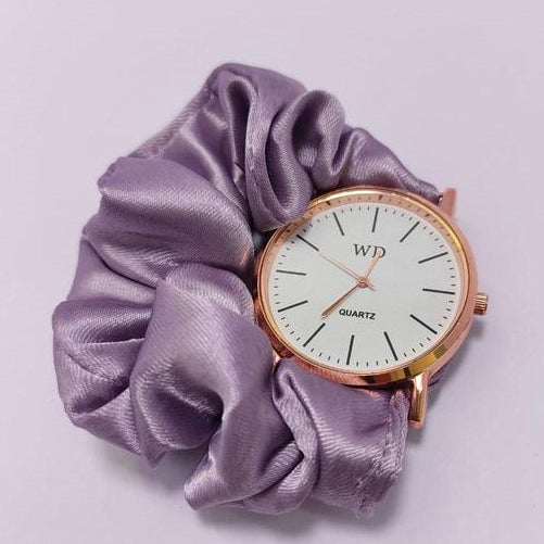 Women’s Pack of 2 Scrunchie Strap Quartz Watch Random colours