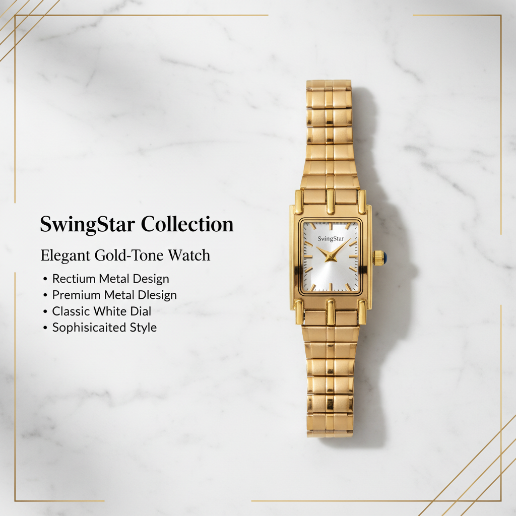 Swingstar Golden & White Dial Women Watch