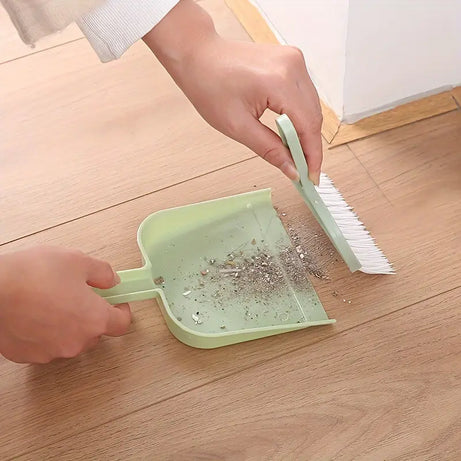 Mini Manual Small Broom and Scoop Combo Desktop Cleaning Kit Dustpan and Brush Set for Home Office Use