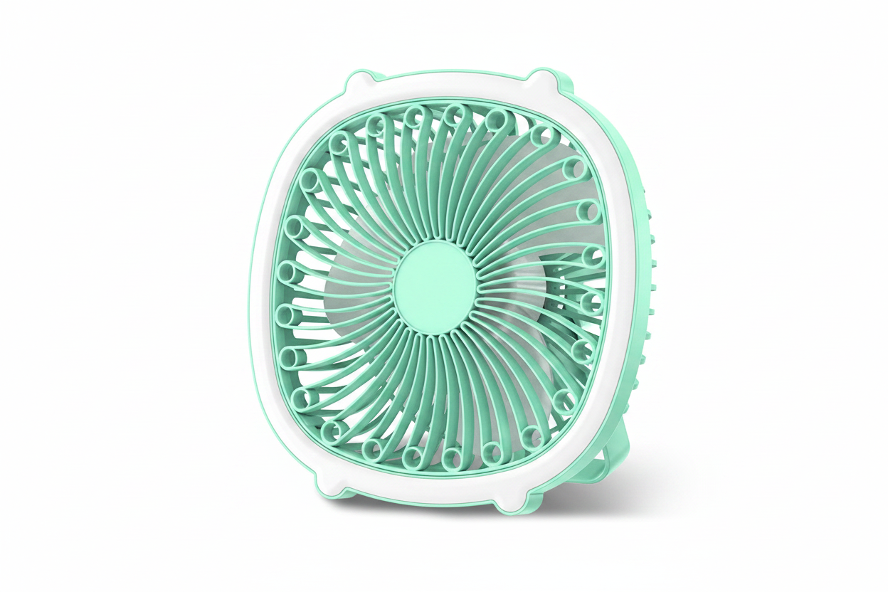 Multifunctional Rechargeable Mini Desk Fan With LED Light And Foldable Hook for Home, Office and Outdoor Camping