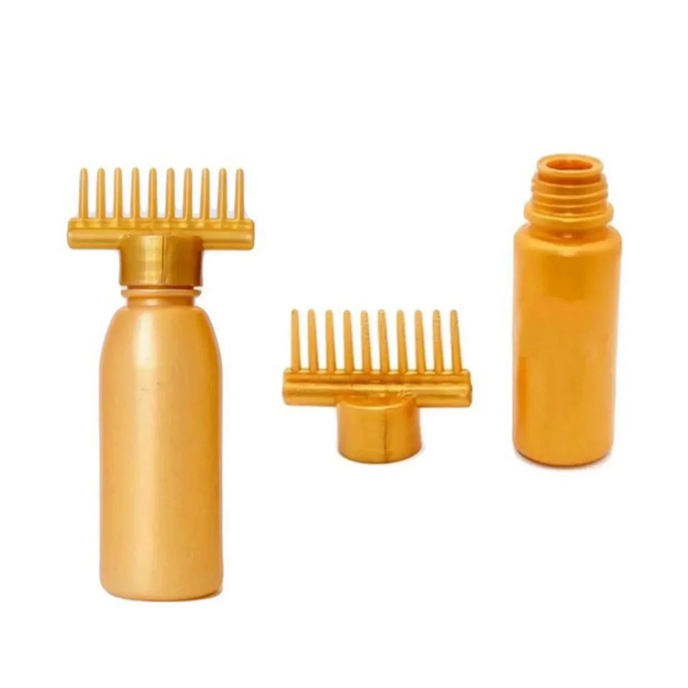 Hair Oil Applicator Bottle with Massage Comb