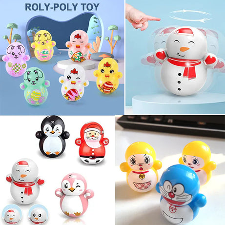 Roly-Poly Toy Tumbler Shaking Fidget Doll (Random Color) – 3Pcs