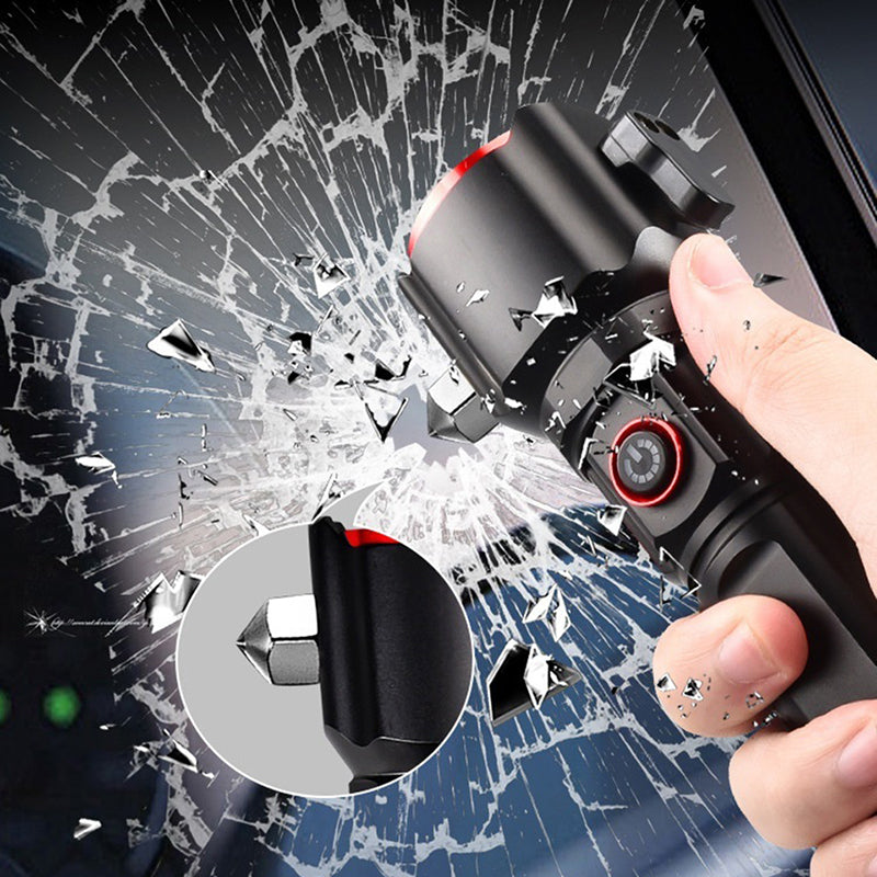 Super Bright Metal FlashLight Torch with adjustable focus Hammer and Mobile Power Bank
