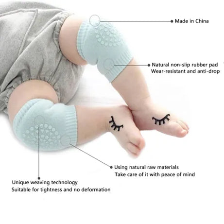 Set of Baby Knee Pads and Elbow Cushions for Safety While Crawling