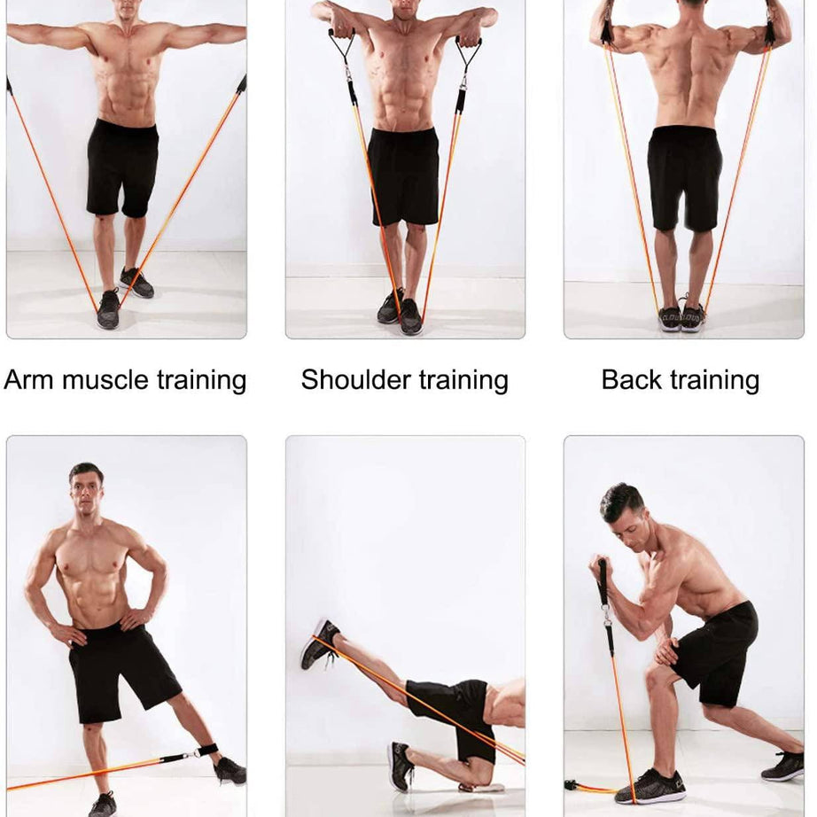 Mega Sale Offer - Imported 11PCS Power Exercise Resistance Fitness Band Rs 1499