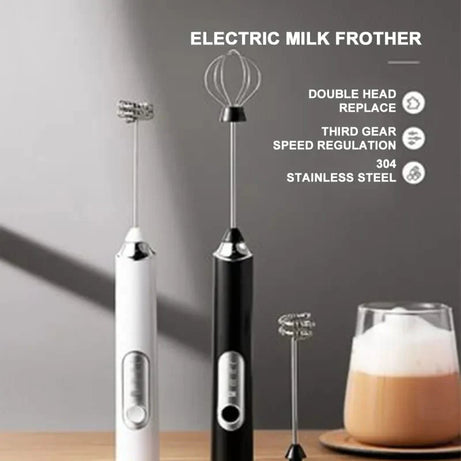 Powerful Handheld USB Rechargeable Electric Coffee Beater for Coffee Latte, Cappuccino, Mocha, Macchiato, Frappe and Protein Powder