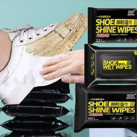(Pack of 2) Disposable Shoe Cleaning Wet Wipes For Quick Shine