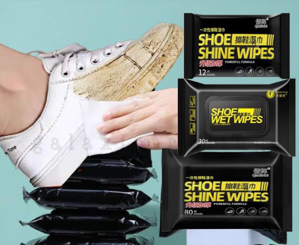 (Pack of 2) Disposable Shoe Cleaning Wet Wipes For Quick Shine