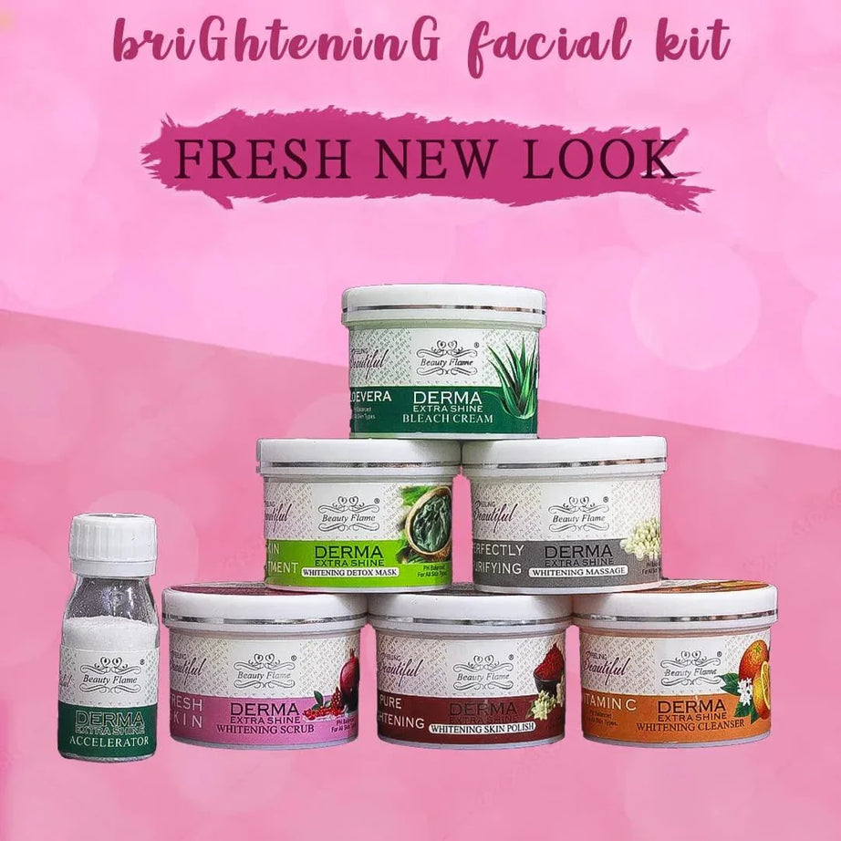 Derma Extra Shine Brightening Facial Kit | Complete Glow Treatment