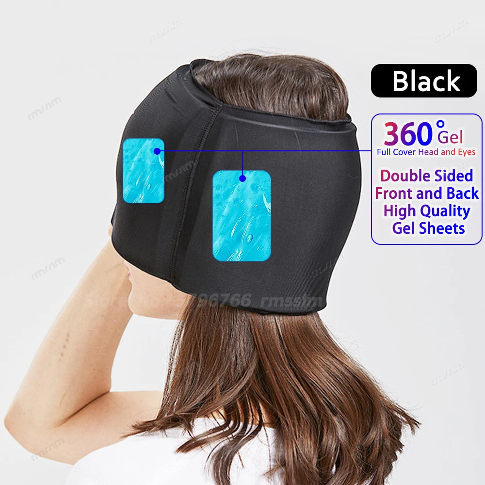 Reusable Hot & Cold Therapy Ice Cap for Migraine, Headache & Stress Relief