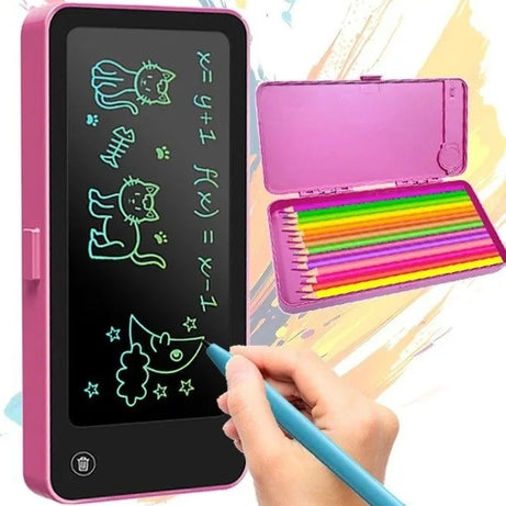 LCD Writing Tablet Pencil Box – Smart Drawing Board & Stationery Case for Kids (Value Pack)