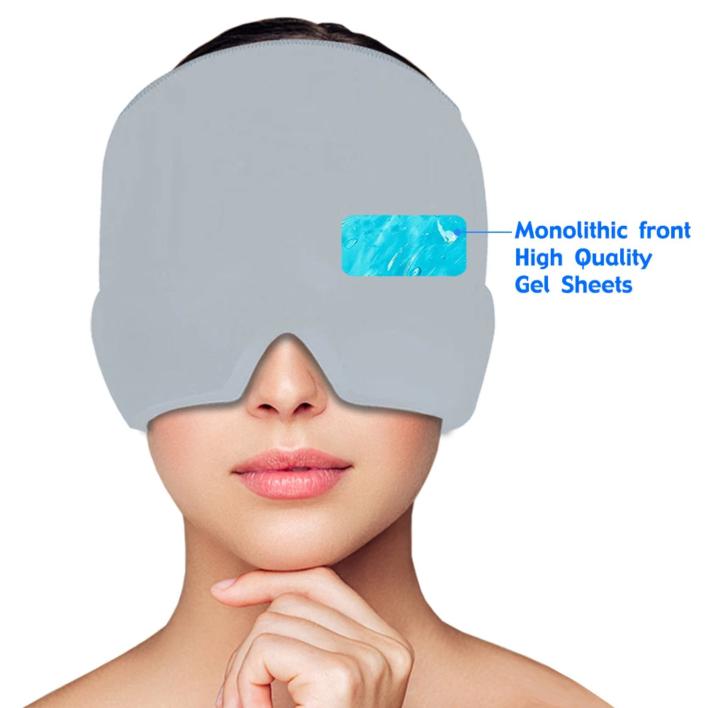 Reusable Hot & Cold Therapy Ice Cap for Migraine, Headache & Stress Relief