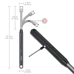 Multipurpose Portable Rechargeable Electric Flame-Free Lighter for Everyday Home and Kitchen Outdoor Use