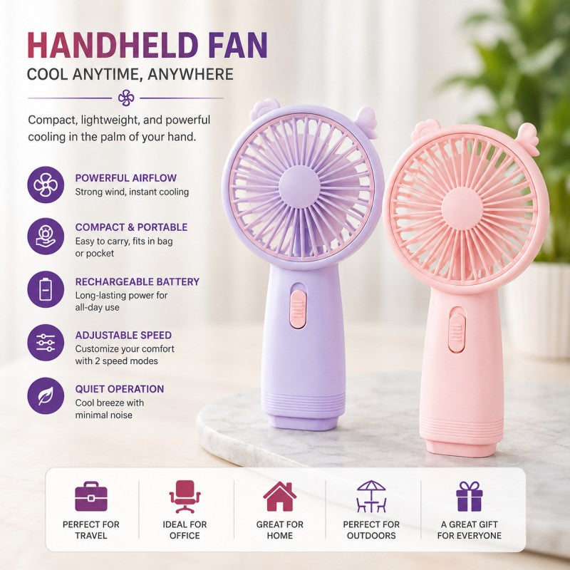 Usb Portable Mini Fan Rechargeable Fan Handheld Fan