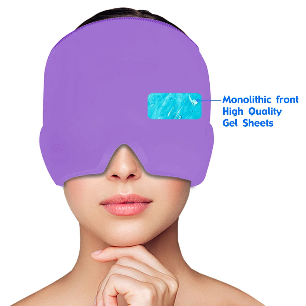 Reusable Hot & Cold Therapy Ice Cap for Migraine, Headache & Stress Relief