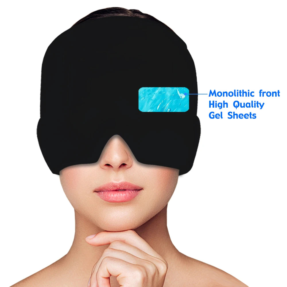 Reusable Hot & Cold Therapy Ice Cap for Migraine, Headache & Stress Relief