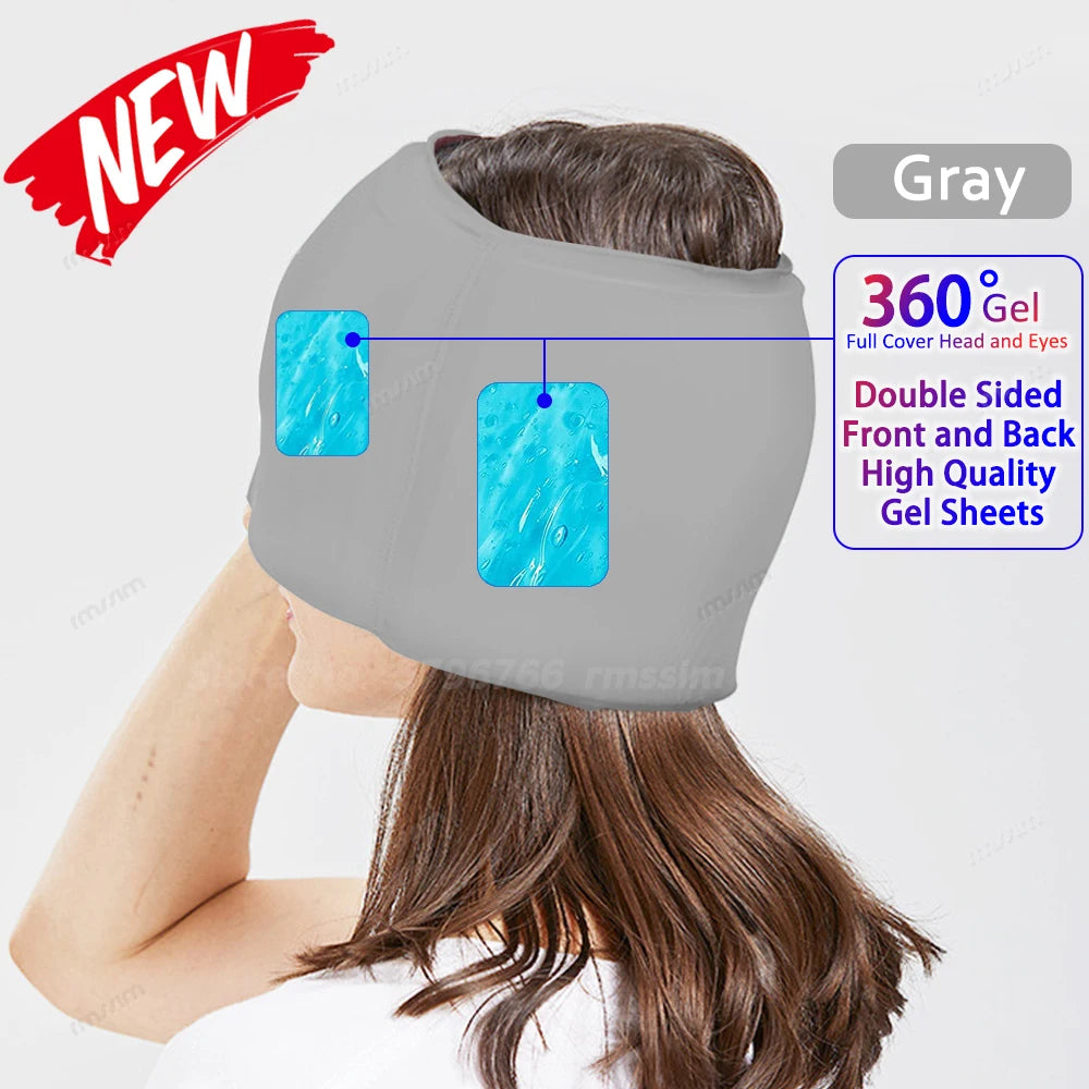 Reusable Hot & Cold Therapy Ice Cap for Migraine, Headache & Stress Relief