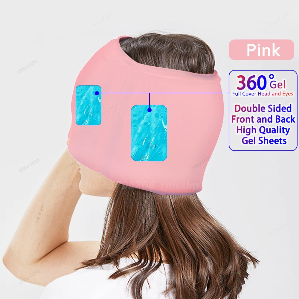 Reusable Hot & Cold Therapy Ice Cap for Migraine, Headache & Stress Relief
