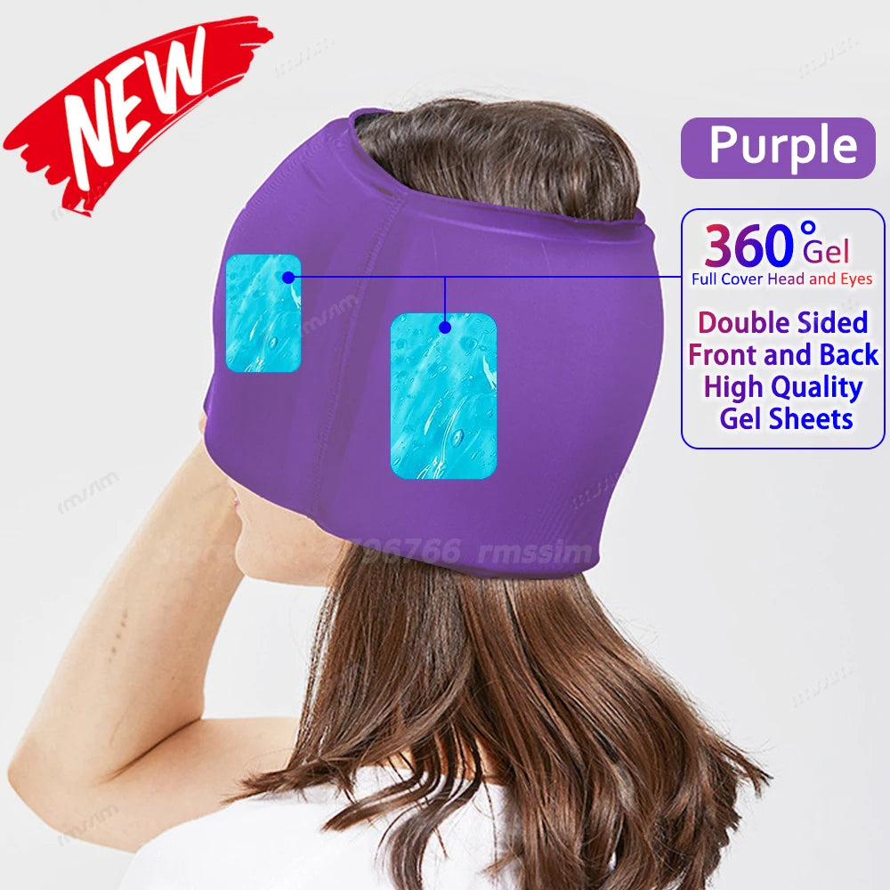 Reusable Hot & Cold Therapy Ice Cap for Migraine, Headache & Stress Relief