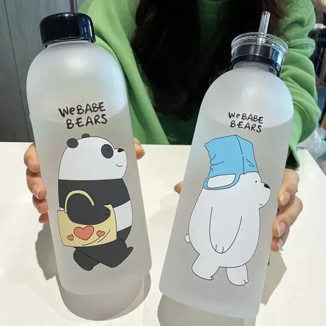 We Babe Bears Water Bottle – Cute Cartoon Bottle | BPA-Free, Leakproof & Durable