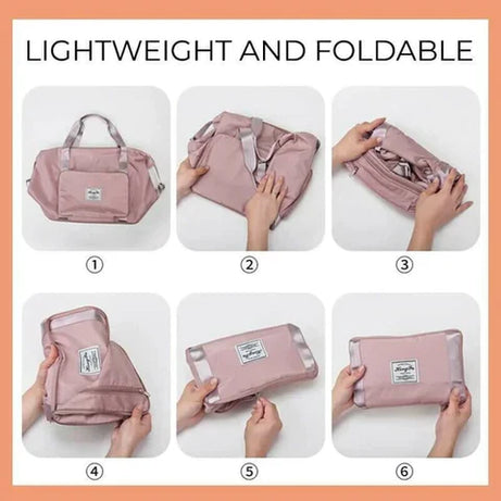 Large Capacity Folding Travel Bag Lightweight Waterproof Carry-on Luggage Bags
