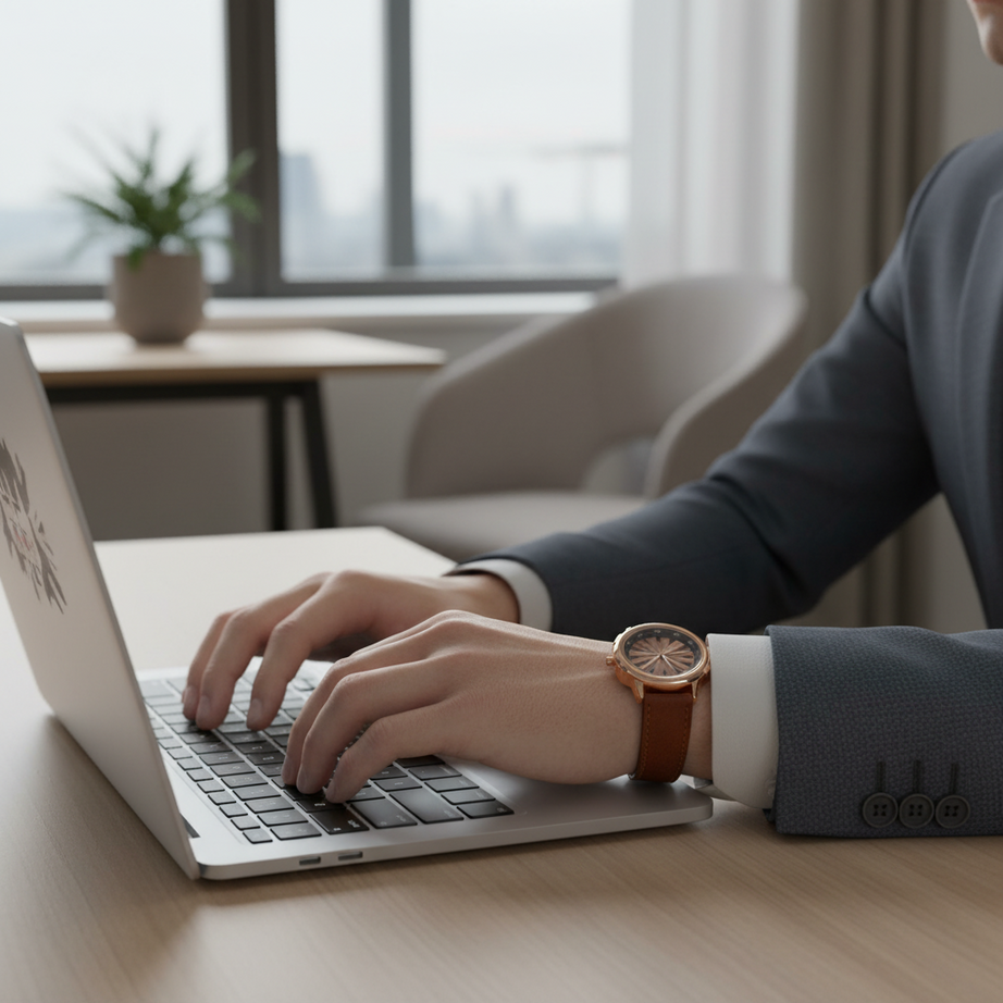 GearLine Dual Strap Gray & Brown Men Watch
