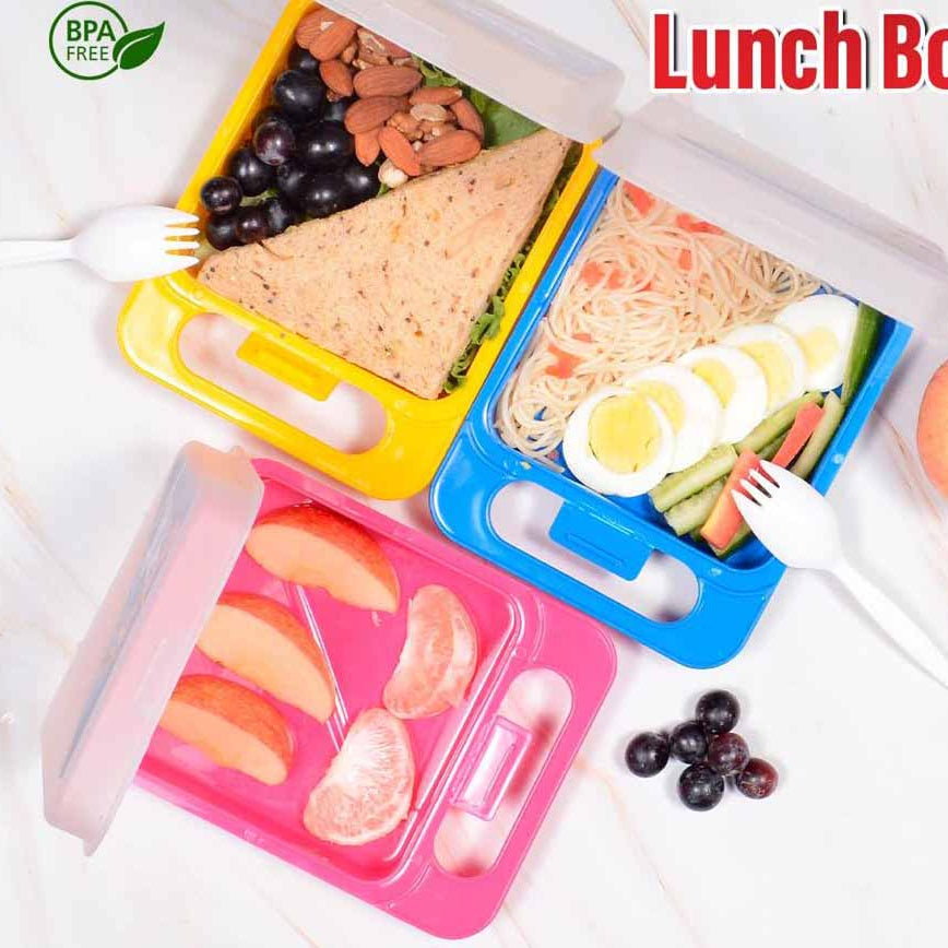 Buy 1 Get 2 Free Offer Lunch Box in New Fashionable Trendy Sandwich Design 3 Pcs