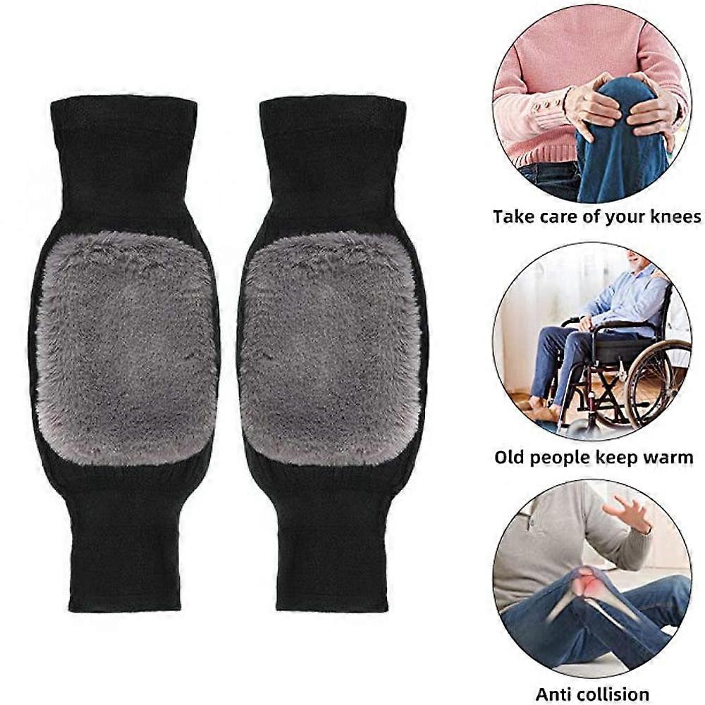 Thick Warm Wool Knee Warmer Pads – Super Elastic Knee Support Protector