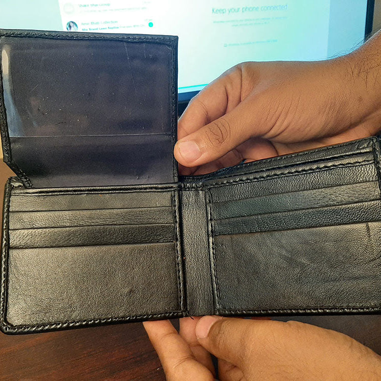 Buy 1 Get 2 Free Pure Sheep Leather Wallets for Men with 12 Pockets