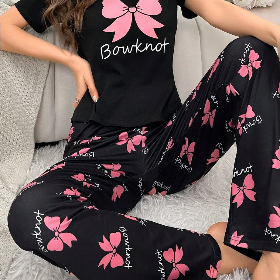 Black Bowknot Nightwear