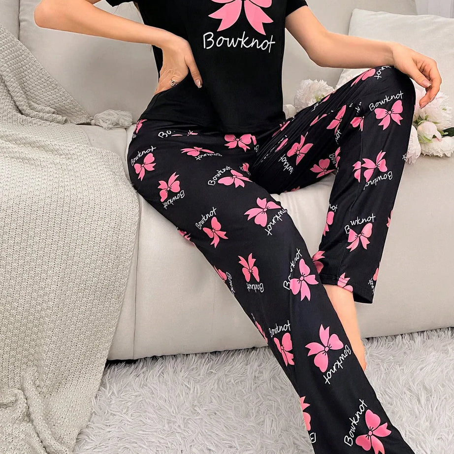 Black Bowknot Nightwear