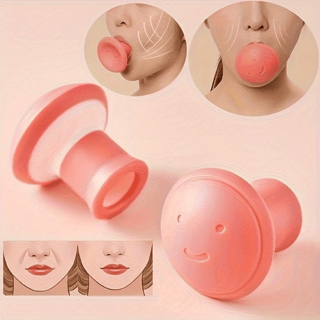 (Pack of 2) Silicone Fragrance Free V Line Chin Shaper Face Lift Tightening Tool and Muscle Trainer Slimming Device for Men and Women
