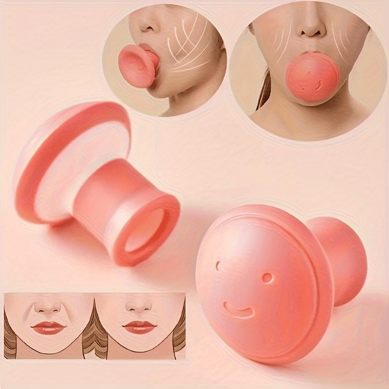 (Pack of 2) Silicone Fragrance Free V Line Chin Shaper Face Lift Tightening Tool and Muscle Trainer Slimming Device for Men and Women