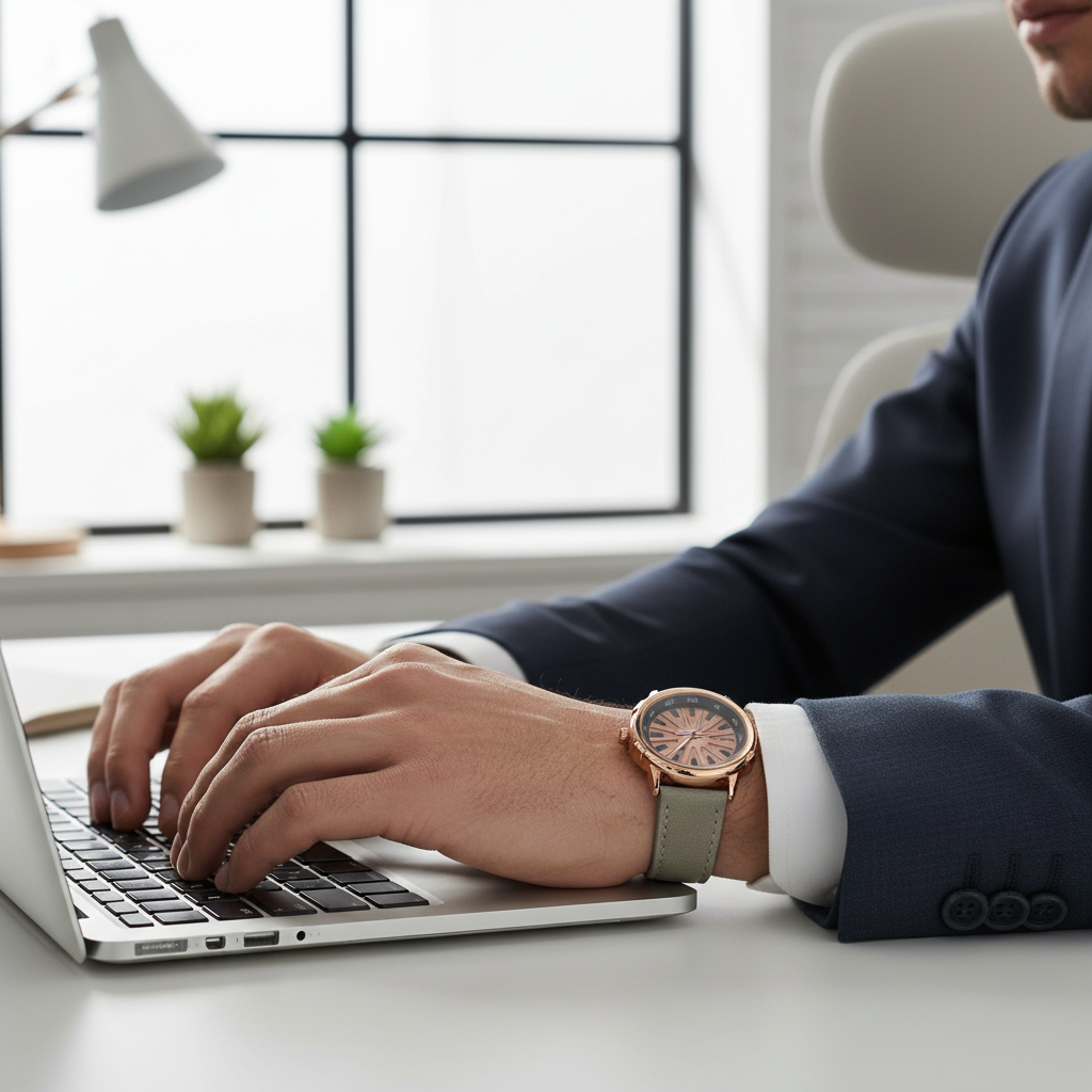 GearLine Dual Strap Gray & Brown Men Watch