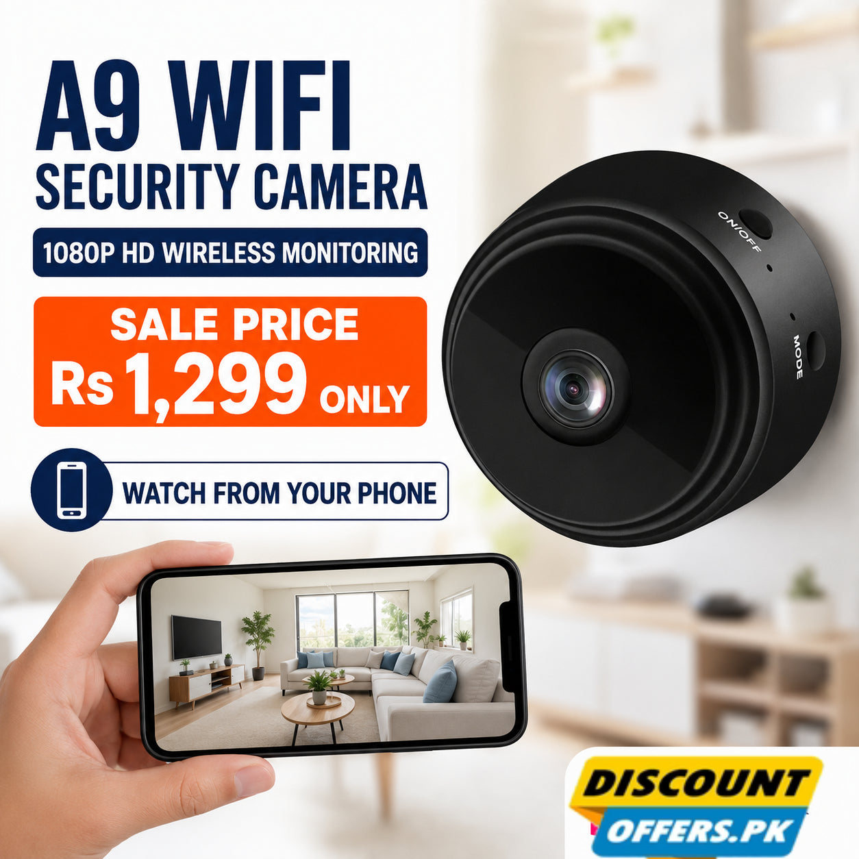 A9 Security Camera 1080P HD with Wireless monitoring