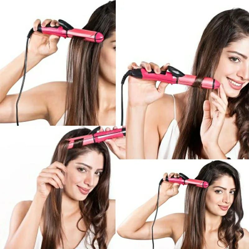 2 in 1 NOVA NHC 2009 Hair Curler and Straightener For Women