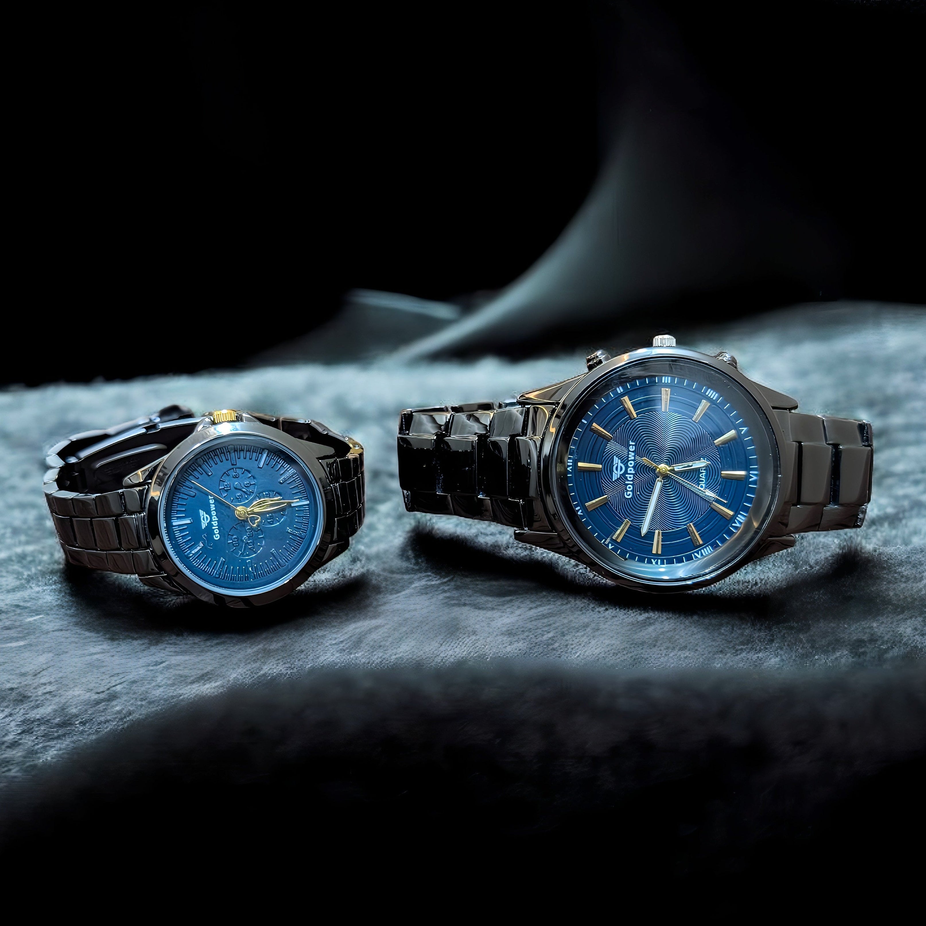 GoldenPower Eternal Blue – Couple Watches Set