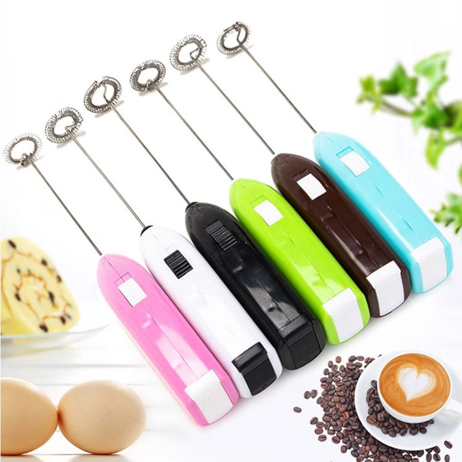 Mini Rechargeable Coffee & Egg Beater Mixer with stainless steel, spring and rod