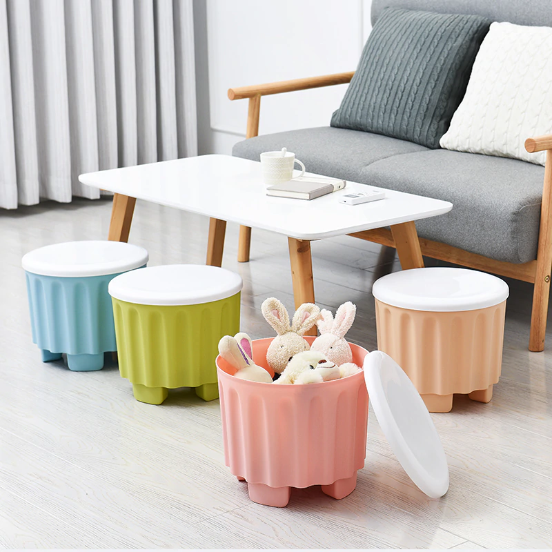 2 Pcs Multipurpose Drum Storage Stool and Sitting Chair